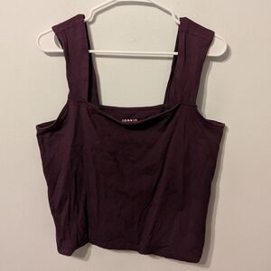 Torrid Purple Foxy Square Neck Crop Tank Size 2X